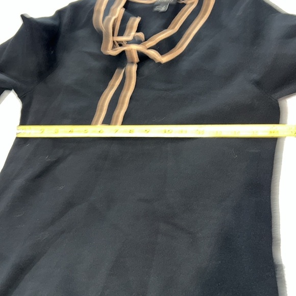 Talbots Tipped Tie Neck Sweater Dress Sz M - Picture 6 of 8